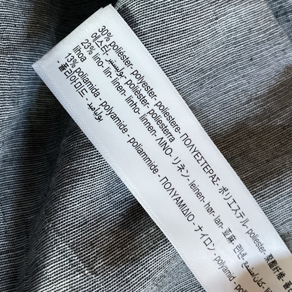 Massimo dutti grey linen blend top M/L - Picture 8 of 8